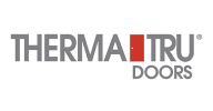 Therma-Tru Doors logo representing premium fiberglass and steel entry door solutions known for durability, security, and style