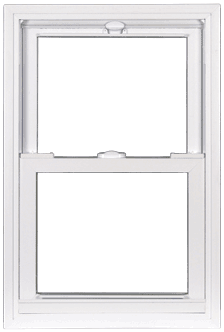 Impact-resistant double-hung window with reinforced frame and durable glass for storm protection and energy efficiency