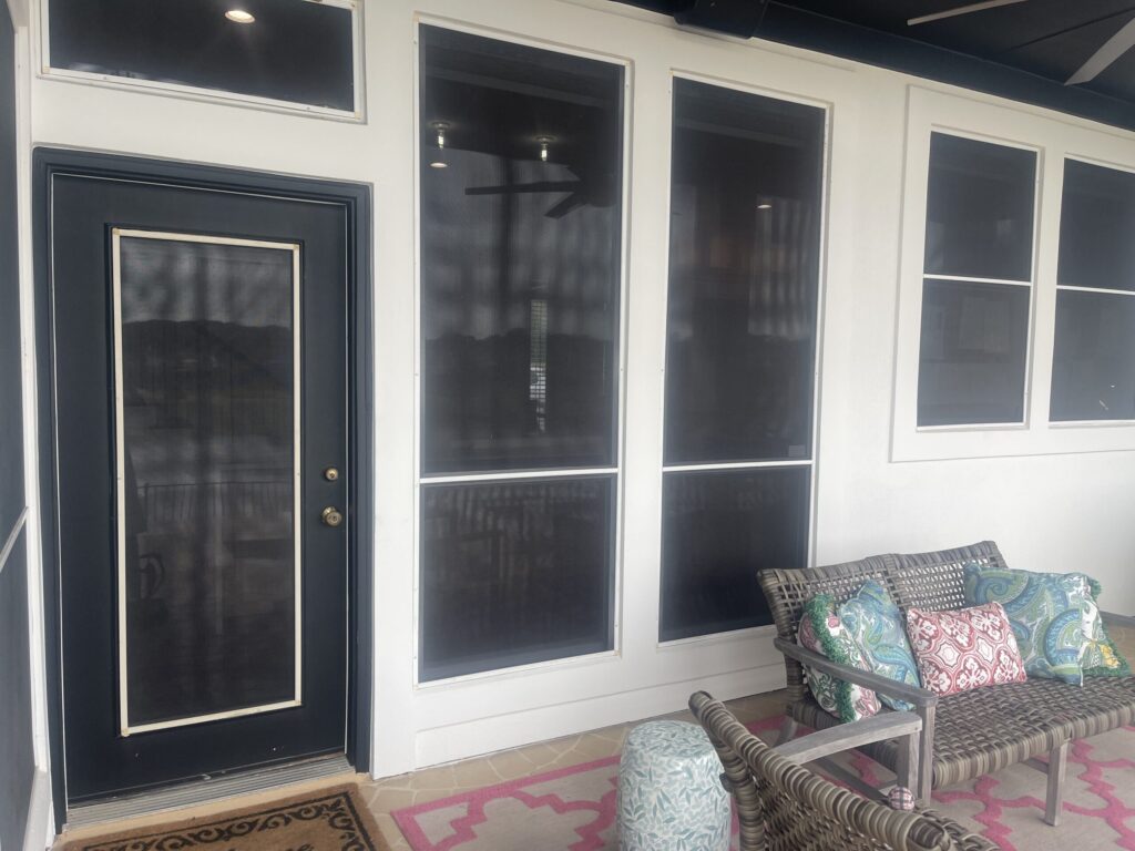 Old single door before Wallaby sliding door installation